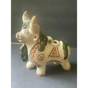 Torito De Pucara Folk Art Terrecotta Pottery Bull Ceremonial Peruvian 6” Figure